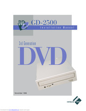 HITACHI GD-2500 Installation Manual