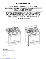 Kitchenaid KDRS807SSS00 Installation Instructions Manual
