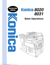 Konica Minolta 8020 Basic Operations