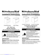 Kitchenaid YKERC607HS7 Installation Instructions Manual