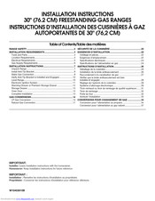 Kitchenaid KGRS303BBL0 Installation Instructions Manual