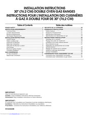 Kitchenaid GGG388LXS02 Installation Instructions Manual