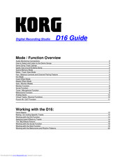 KORG D16 Manual