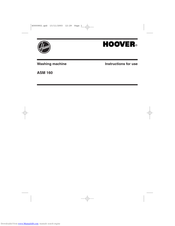 Hoover ASM 160 Instructions For Use Manual