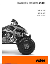 KTM 450 XC ATV 2008 Owner's Manual