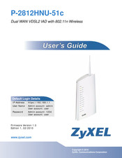 ZyXEL Communications P-2812HNU-51c User Manual