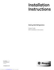 GE ZISP480DXASS Installation Instructions Manual