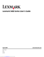Lexmark S400 Series User Manual