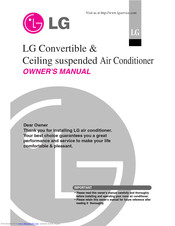 LG Convertible & Ceiling suspended Air Conditioner Owner's Manual