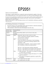 Minolta EP2051 Operator's Manual