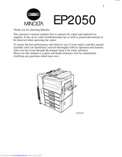 Minolta EP2050 Operator's Manual