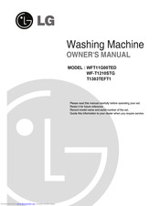 LG WFT11G00TED Owner's Manual