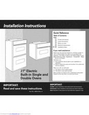 KitchenAid YGBS277PDB6 Installation Instructions Manual