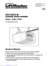 Chamberlain 3585C 3/4HP Owner's Manual