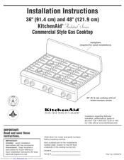 KitchenAid Architect KGCP457J Installation Instructions Manual