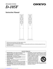 ONKYO D-105F Instruction Manual