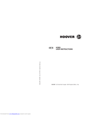 Hoover Hob User Instructions