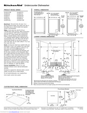 KitchenAid KUDC01TM Installation Instructions