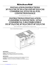 KitchenAid KDRS407VSS01 Installation Instructions Manual