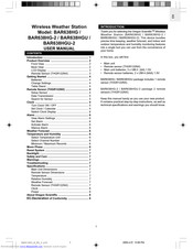 OREGON SCIENTIFIC BAR638HG-2 User Manual