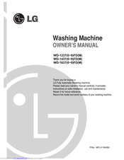LG WD-1637(0-9)FD(M) Series Owner's Manual