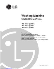 LG WD-143316ADK Owner's Manual