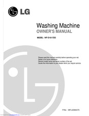 LG WF-D1617DD Owner's Manual