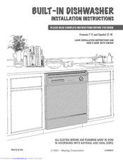 Maytag MDB3700AWX Installation Instructions Manual