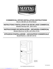 Maytag MLE24PDAGW1 Installation Instructions Manual