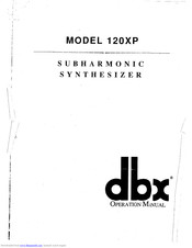 dbx 120XP Operation Manual