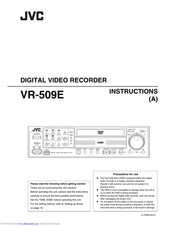 JVC VR-509E Instructions Manual