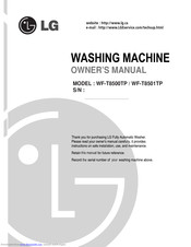 LG WF-T8500TP Owner's Manual