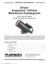 Orion Argonaut 150mm 9073 Instruction Manual