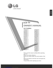 LG 32LH33FR-LC Owner's Manual