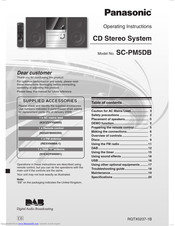 PANASONIC SC-PM5DB Operating Instructions Manual