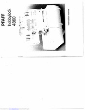 PFAFF Hobbylock 4860 Instruction Manual