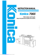 Konica Minolta 7065 Instruction Manual