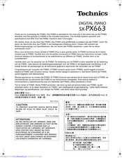 Technics SX-PX663 User Manual