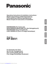 PANASONIC NP-B6V1 Operating Instructions & Installation Instructions