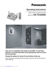 PANASONIC KX-TCD290E Operating Instructions Manual