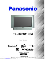 PANASONIC TX-32PS11D Operating Instructions Manual