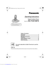 PANASONIC KX-TCD150F Operating Instructions Manual