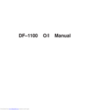 Panasonic DX-1100 Manual
