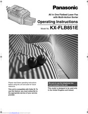 PANASONIC KX-FLB851E Operating Instructions Manual