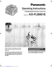 PANASONIC KX-FLB801E Operating Instructions Manual
