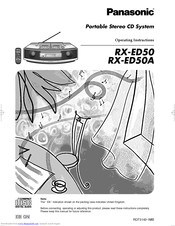 PANASONIC RX-ED50A Operating Instructions Manual