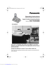 PANASONIC KX-TCD340E Operating Instructions Manual