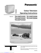 PANASONIC TX-29P250X Operating Instructions Manual