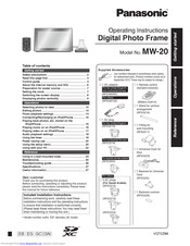 PANASONIC MW20 - DIGITAL PHOTO FRAME Operating Instructions Manual