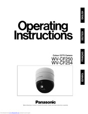 PANASONIC WVCF254 - COLOR CAMERA Operating Instructions Manual